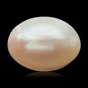 Original white moti gemstone from the best moti shop near me on black background
