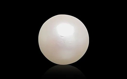 Original white moti gemstone from the best moti shop near me on black background