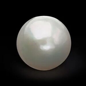 Original white moti gemstone from the best moti shop near me on black background