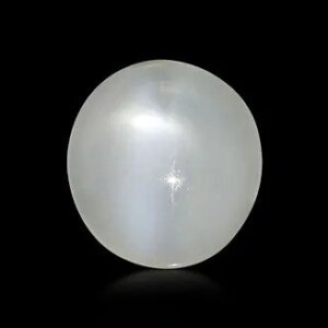 Original white moti gemstone from the best moti shop near me on black background