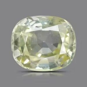 Oval-cut yellow sapphire gemstone