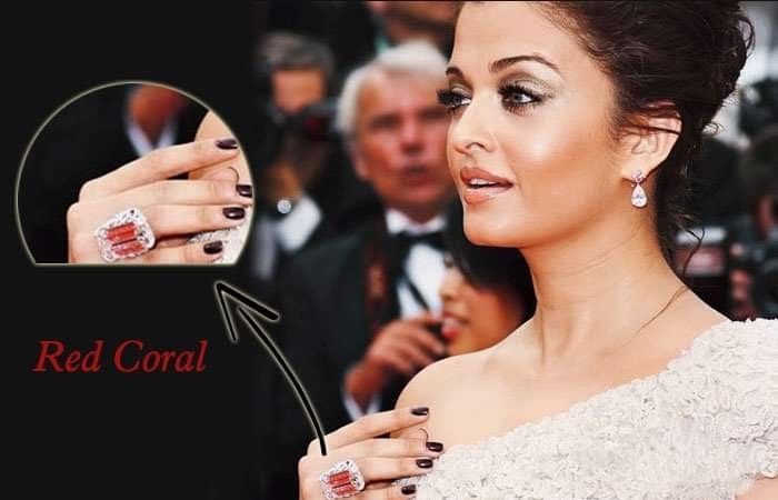 Celebrity Gemstone Obsession Aishwarya Rai with Certified Red Coral (Moonga) | Shree Ganesh Gems & Jewellery