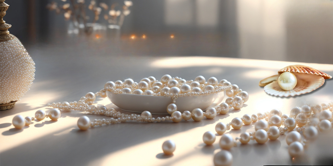 Pearl gemstone moti in white color with smooth round finish