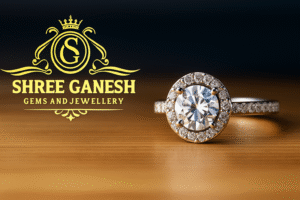 Elegant diamond ring by Shree Ganesh Gems and Jewellery – certified natural diamond gemstone symbolizing love, luxury, and timeless beauty.